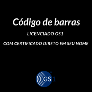 Código de Barras GS1,com custo único e sem cobranças recorrentes.